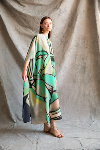 Psophía Cubist Silk Dress