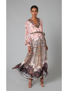 Temperley Liana Print Dress in Carnation Pink
