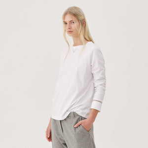 Fabiana Filippi Long-Sleeve Top in White