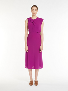MaxMara Oscuro Draped Dress in Purple
