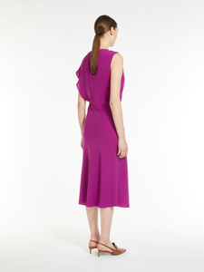 MaxMara Oscuro Draped Dress in Purple