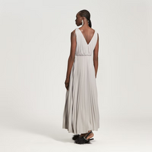 Load image into Gallery viewer, Fabiana Filippi Shiny Pleated Jersey Dress, Steel
