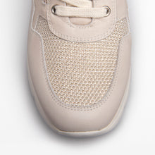 Load image into Gallery viewer, NeroGiardini Logo Zip Leather Wedged Trainers in Ivory
