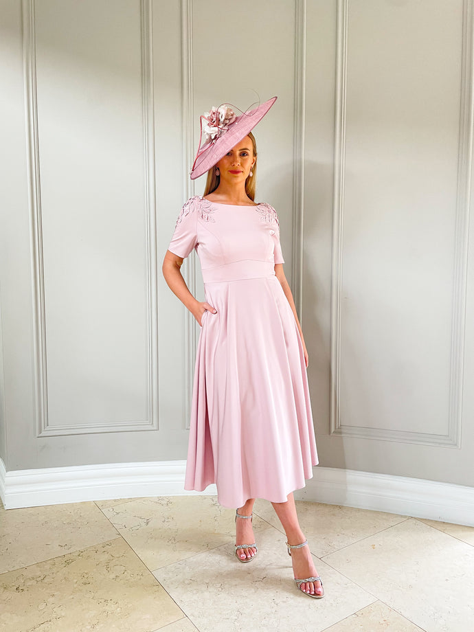 John Charles A-Line Dress in Pink
