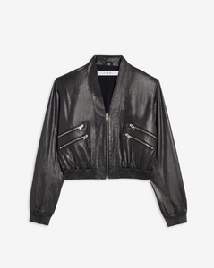 IRO Brita Leather Stand-Up Collar Jacket