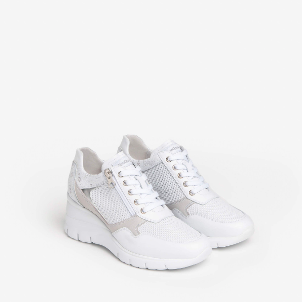 NeroGiardini Leather Sneakers in White