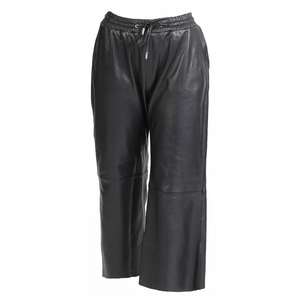 Oakwood Loft Genuine Leather Short Trousers in Black